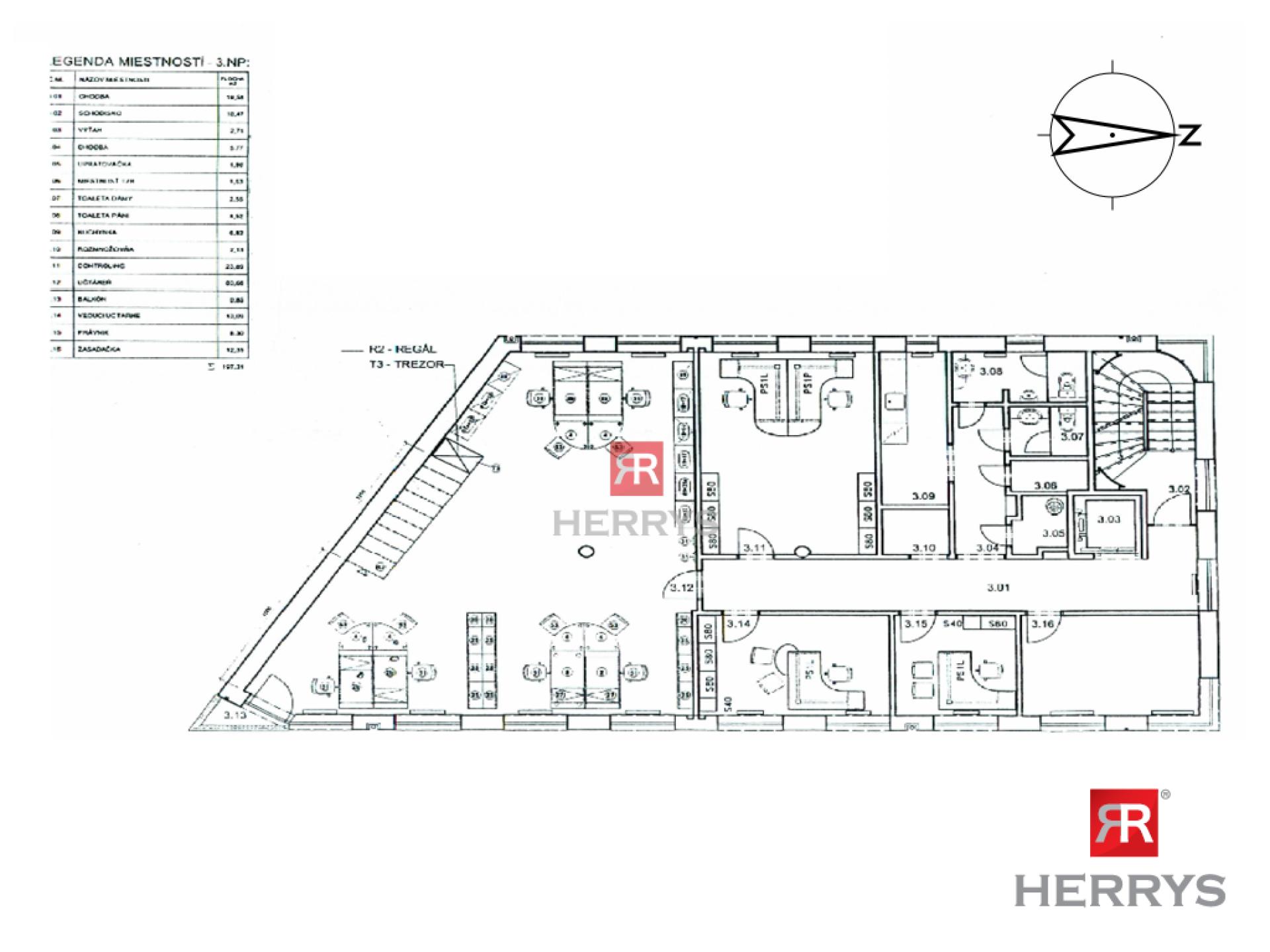 HERRYS - Na prenájom kancelárske priestory v BA -Nové mesto | 197 m² | S parkovaním