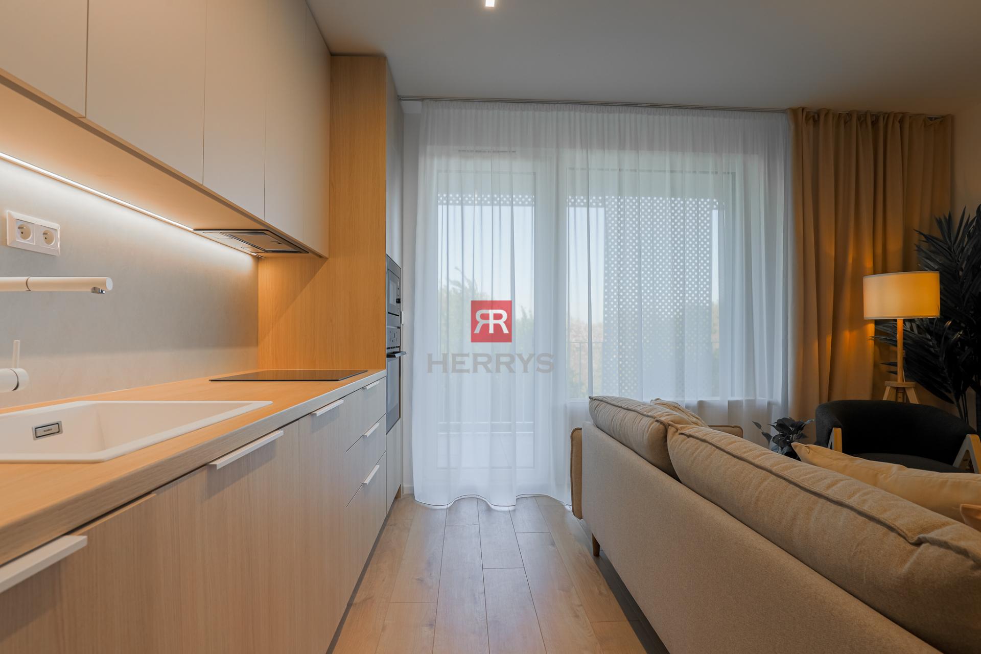 HERRYS - Never-occupied 1-bdr apartment for rent in the Agáty project, featuring parking and a swimming pool