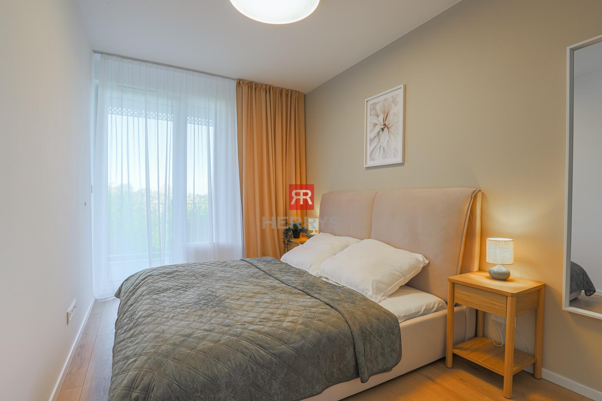 HERRYS - Never-occupied 1-bdr apartment for rent in the Agáty project, featuring parking and a swimming pool