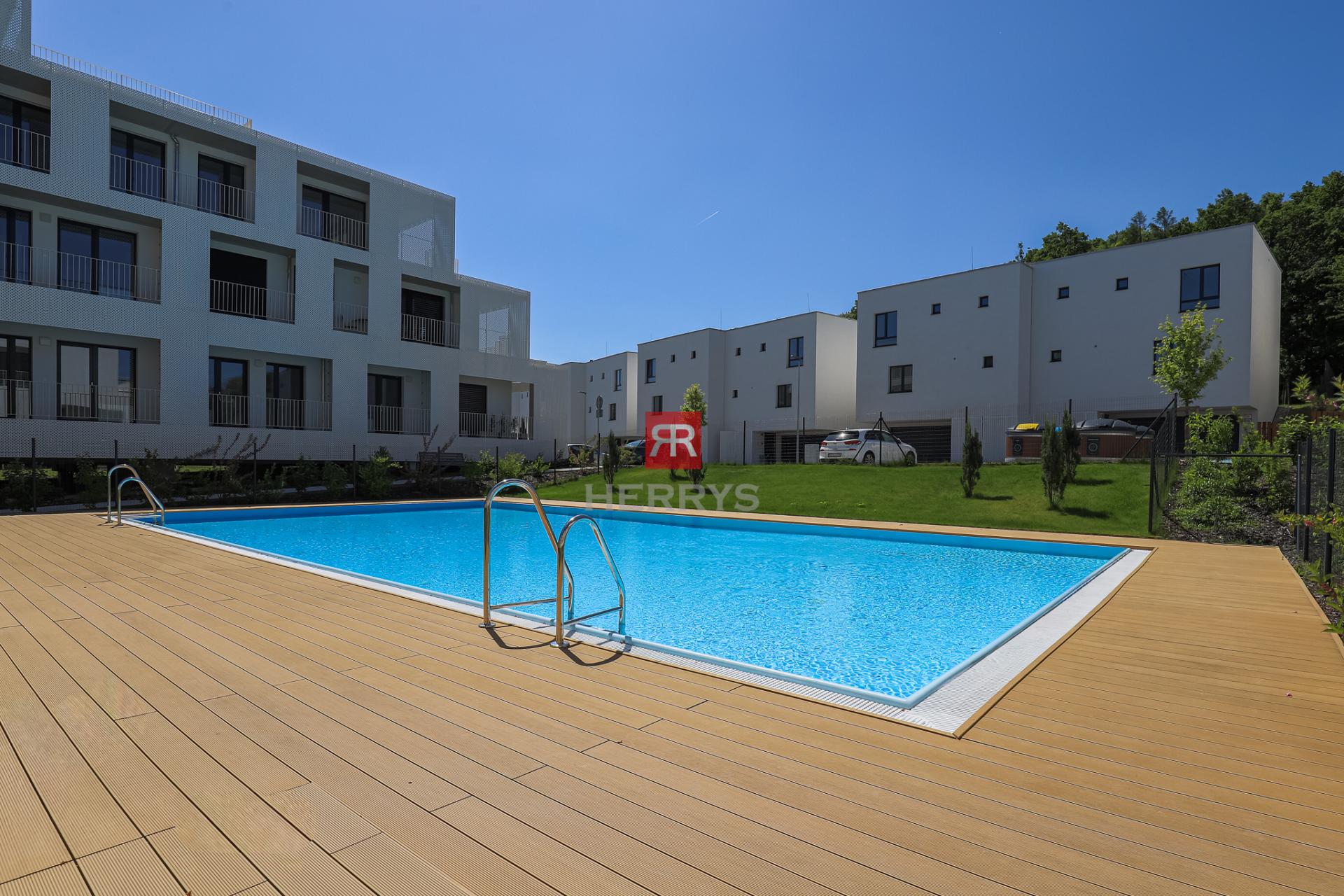 HERRYS - Never-occupied 1-bdr apartment for rent in the Agáty project, featuring parking and a swimming pool