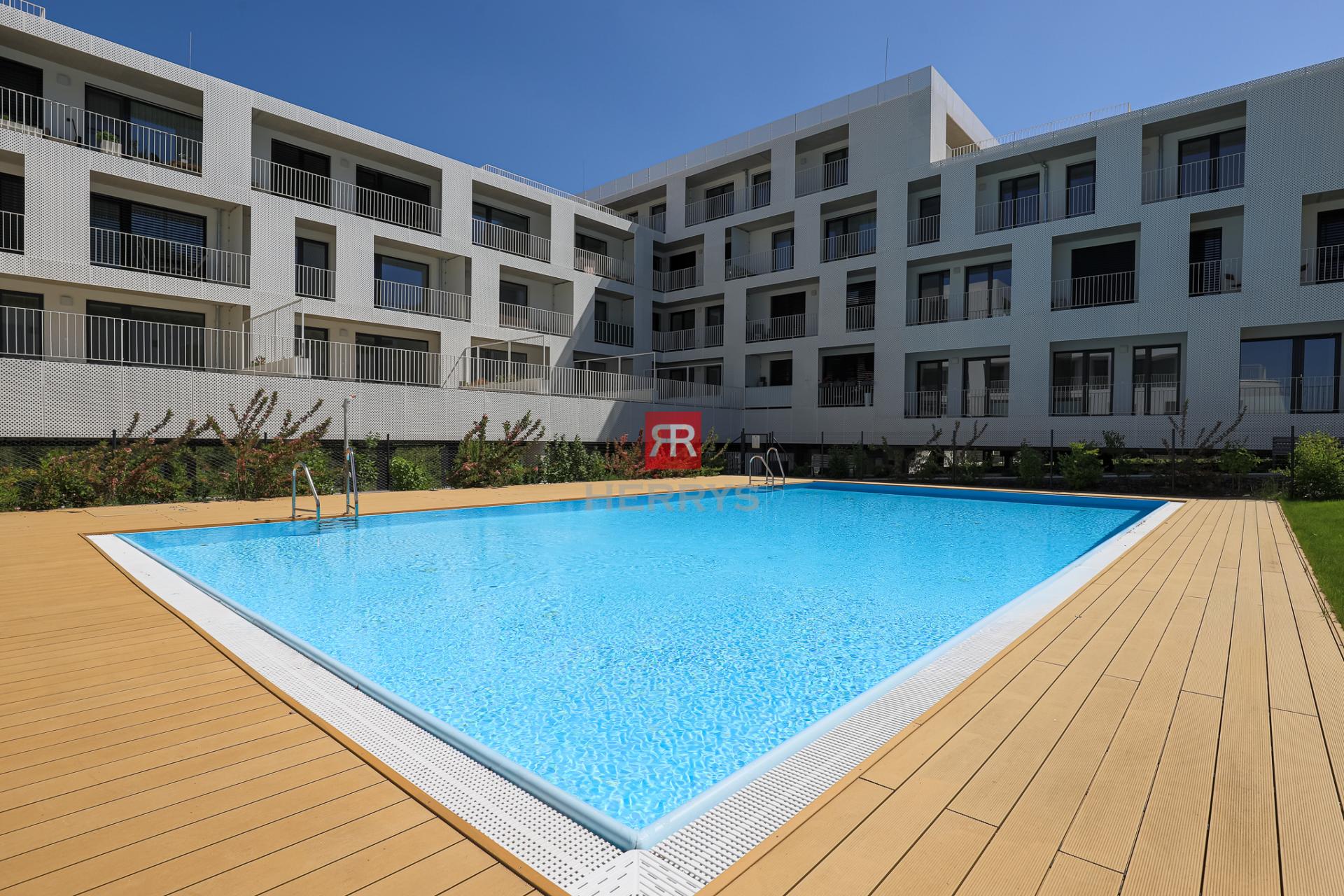 HERRYS - Never-occupied 1-bdr apartment for rent in the Agáty project, featuring parking and a swimming pool