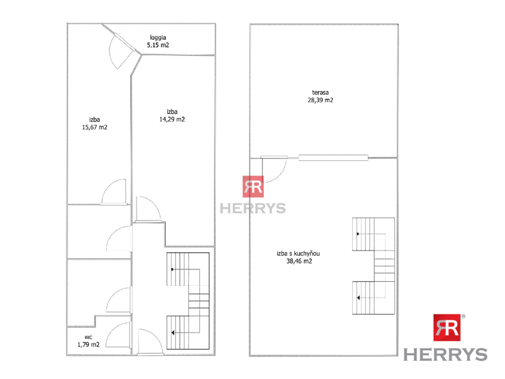 HERRYS - Na predaj mezonetový 3-izbový byt s terasou na Jégeho ulici&nbsp;
