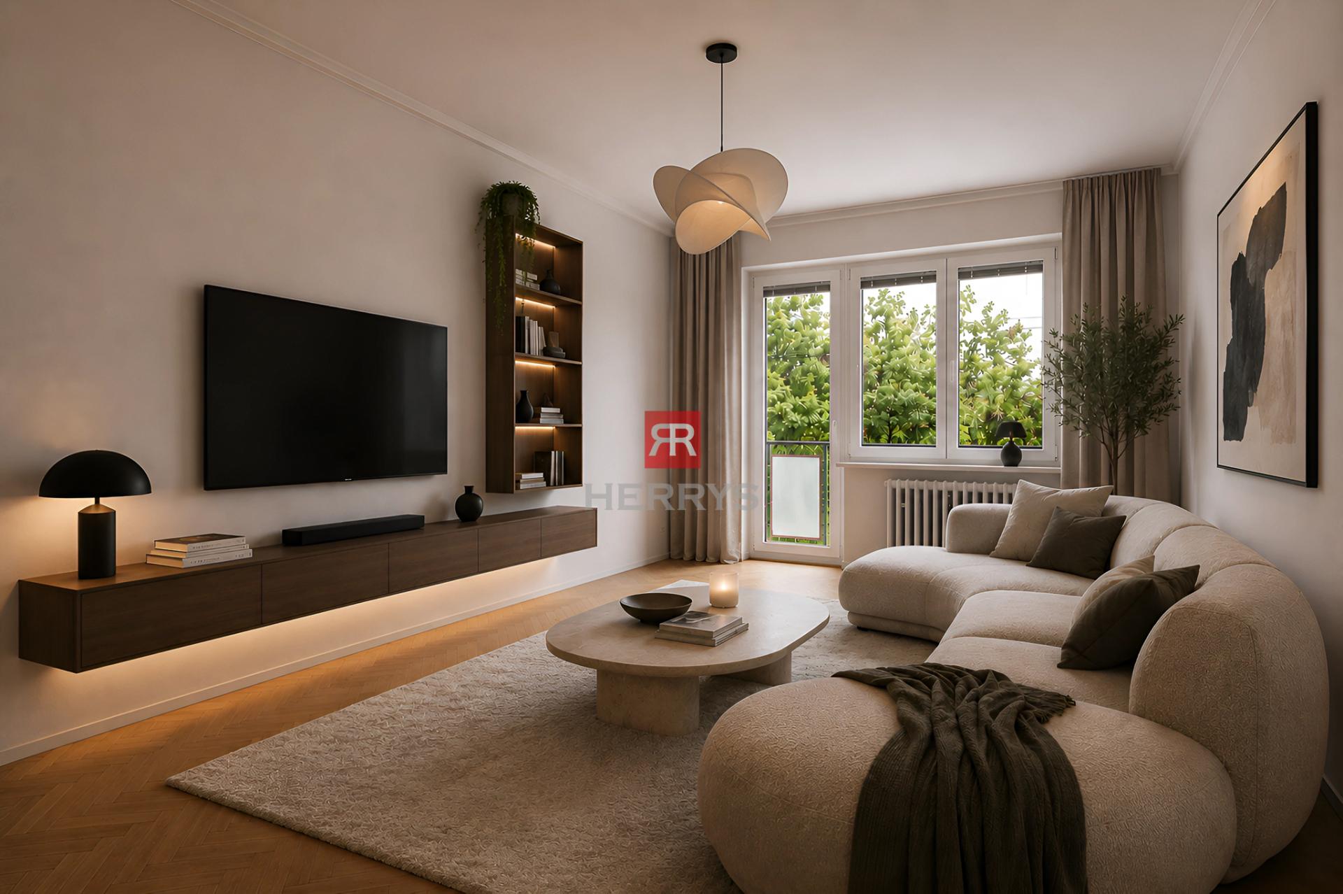 HERRYS - 4-bedroom apartment for sale, partially renovated, with separate kitchen, Zimná street