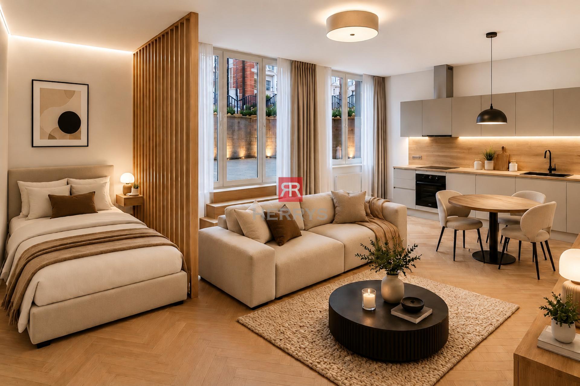 HERRYS – Na predaj 1,5-izbový apartmán v historickom centre Starého Mesta v projekte UNO Poštová Residence