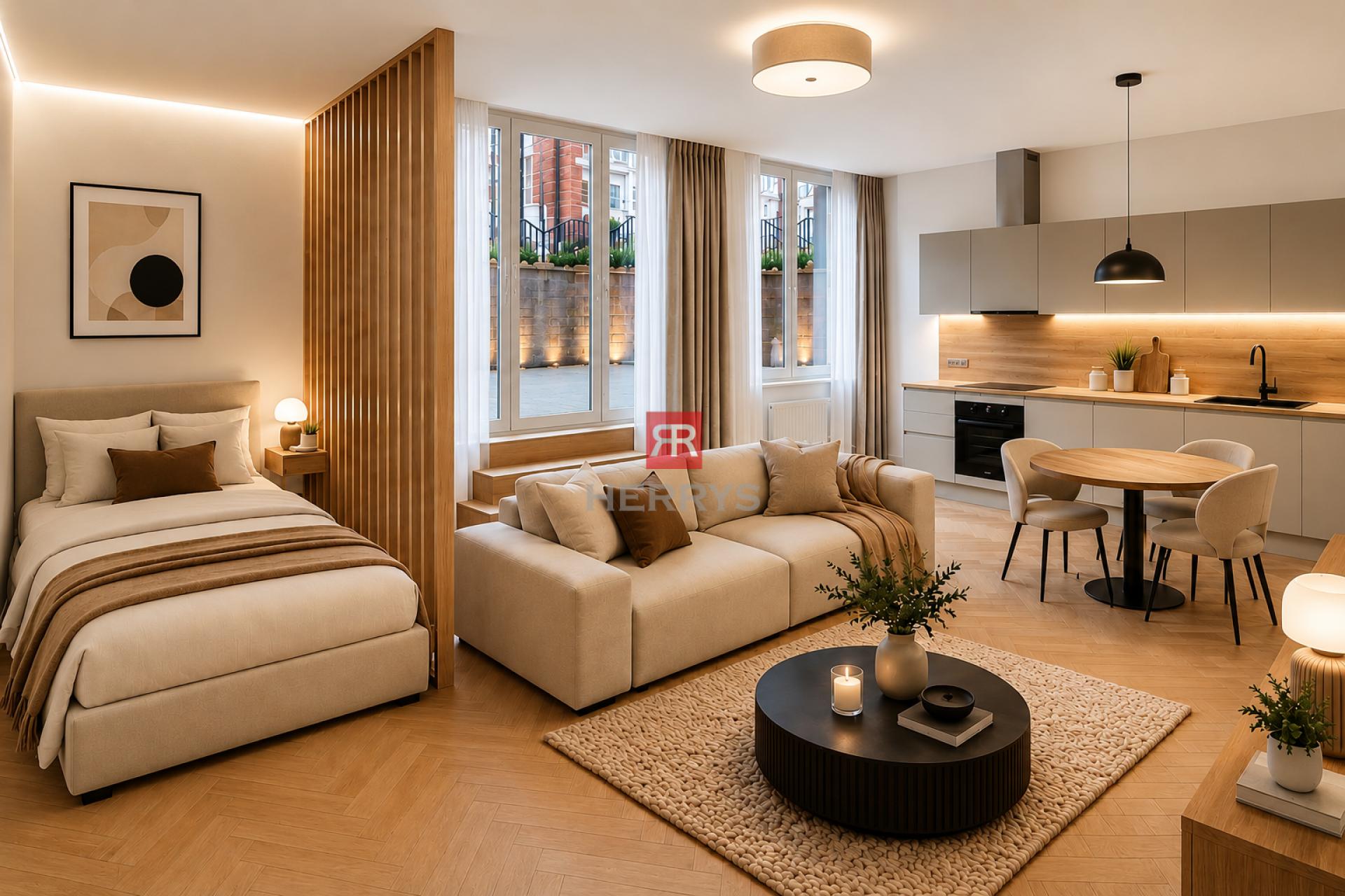 HERRYS – Na predaj 1,5-izbový apartmán v historickom centre Starého Mesta v projekte UNO Poštová Residence