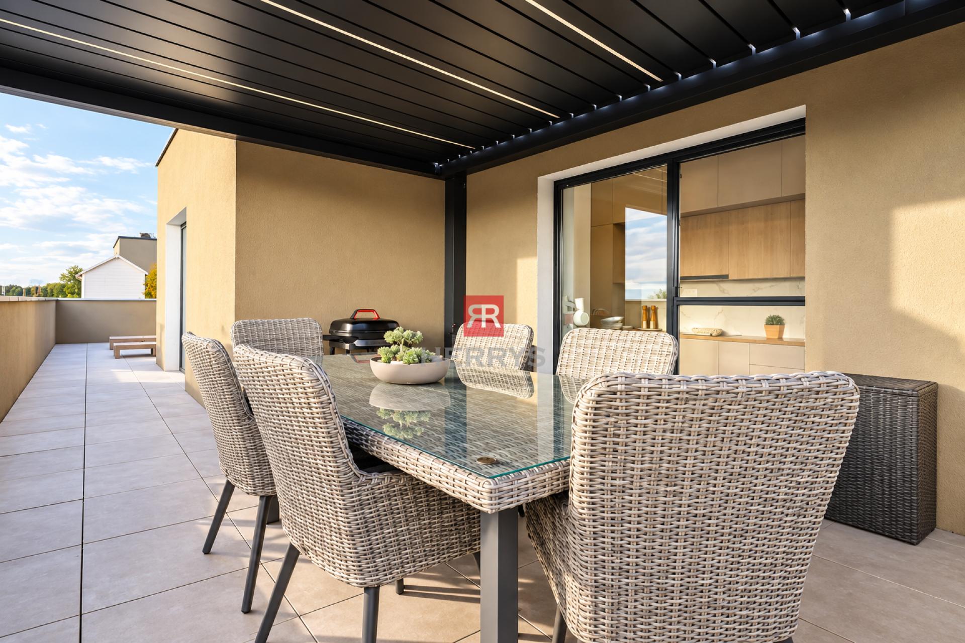 For rent: Elegant, family-friendly 3-bedroom apartment with a large terrace and parking in Stupava