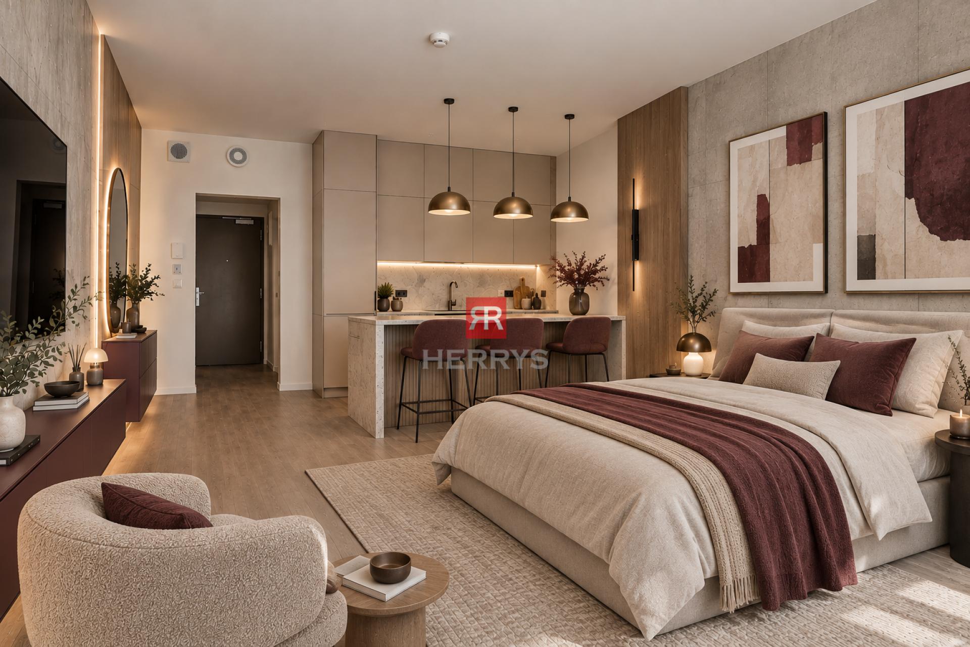 HERRYS – Na predaj priestranný 1-izbový apartmán s balkónom v prémiovom projekte Metropolis