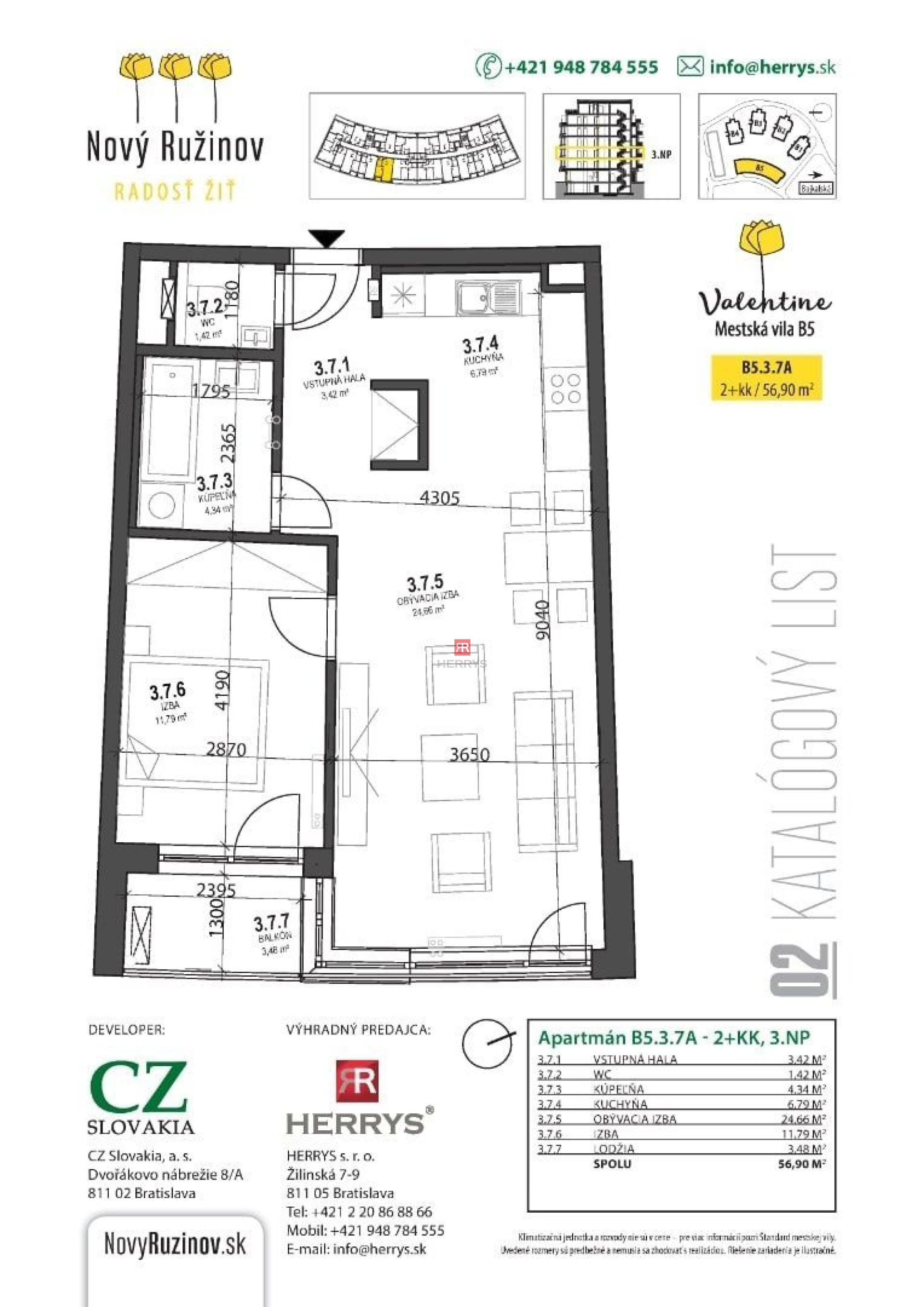 HERRYS - NA prenájom 2-izbový byt s pivnicou a garážou, Nový Ružinov